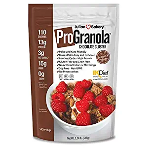 Julian Bakery® ProGranola® Cereal | Chocolate | 13g Protein | Paleo | 3 Net Carbs | Gluten-Free | Grain-Free | 14 Servings