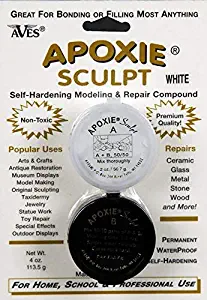 Apoxie Sculpt - 2 Part Modeling Compound (A & B) - 1/4 Pound, White