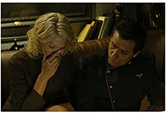 Cylon Number Six Crying Next to Admiral William Adama - Battlestar Galactica 8x10 Photograph - HQ - BSG