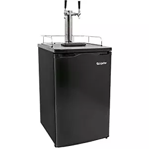 EdgeStar KC2000TWIN Full Size Dual Tap Kegerator & Draft Beer Dispenser - Black