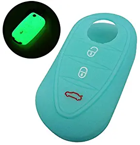 changlaiwang Silicone Remote Key Cover CASE FOB FIT for ALFA Romeo MITO Giulietta 159 GTA GTV Brera 4C Shell Styling Rubber Holder Protector Decorate Your car