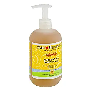 California Baby Calendula Shampoo and Body Wash - Hair, Face, and Body | Gentle, Allergy Tested | Dry, Sensitive Skin, 19 oz.