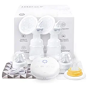 Electric Double Breast Pump - Breastfeeding Pump with Automatic Mode & Breast Massage HD LED Display Touch Screen - Double Breast Pump, BPA Free, 110V-230V