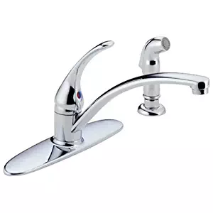 Delta Faucet Foundations Single-Handle Kitchen Sink Faucet, Chrome B4410LF
