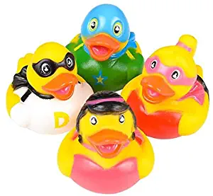 2" SUPER HERO RUBBER DUCKIES