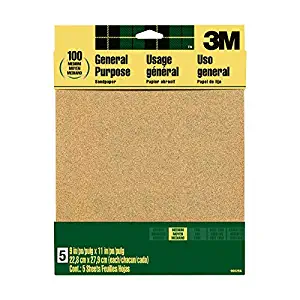 3M 9002NA-20-CC Sandpaper Aluminum Oxide, 9-Inch by 11-Inch, Medium