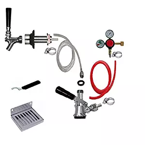 Bev Rite CRCK101 Premium Refrigerator Conversion Kit Door Mount Keg Tap Beer Single Line, without CO2 Tank Clear