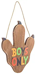 Boys Only Dino Paw Wood Wall Decor Room Kids Decoration