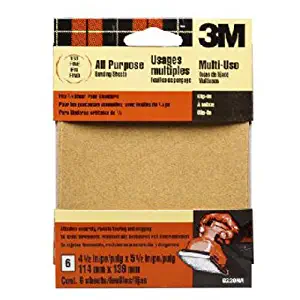 3M 9211NA 4.5-Inch x 4.5-Inch Adhesive Backed Palm Sander Sheets, Coarse Grit, 5-pack