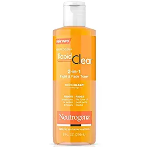 Neutrogena Rapid Clear 2-in-1 Fight & Fade Toner 8 oz (Pack of 3)