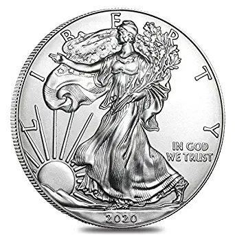 2020 - American Silver Eagle .999 Fine Silver with Our Certificate of Authenticity Dollar Uncirculated Us Mint