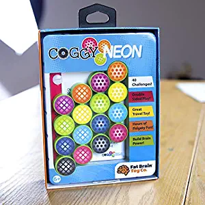 Fat Brain Toys Coggy Neon - Coggy Neon Special Edition Brainteasers for Ages 6 to 10
