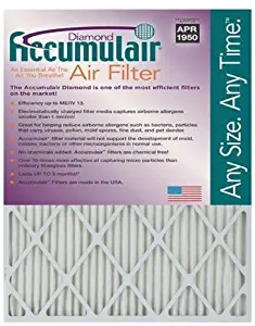 Accumulair FD12X20 Diamond 12x20x1 (11.5x19.5) MERV 13 Air Furnace Filters (2 Pack)