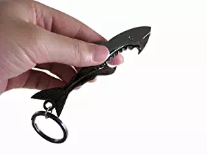 Kangkang@ Shark Shaped Metal Bottle Opener Keychain Keyring shaped Key Ring Beer Bottle Opener Unique Creative Gift