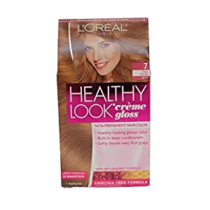 Loreal Healthy Look Creme Gloss Color, Dark Blonde 7, 1 ct (Pack of 3)