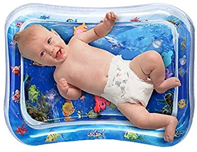 SOWOW Baby Water Mat Inflatable Play Mat Newborn Water Filled Play Mats Infant Toy for 3 6 9 Months Newborn Boy Girl Toddle Play Activity Center Toys Stimulation Growth