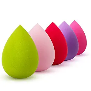 Cheap 5 Pcs Makeup Egg Sponge Set Blender Beauty Foundation Blending Sponge, Flawless for Liquid, Cream, and Powder, Multi-Colored.