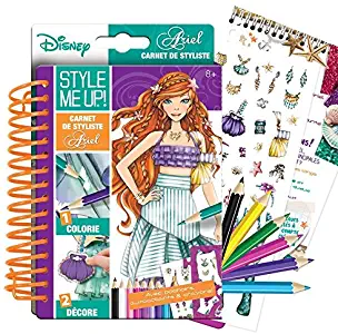 Style Me Up - Disney Ariel Coloring Book - Sticker Coloring Book for Girls - Disney Coloring Pages - SMU-2191