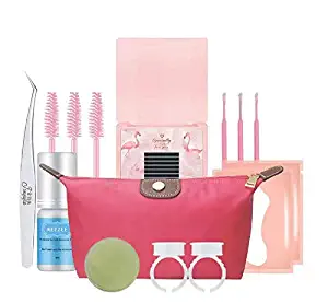 DIY at Home Mink Eyelashes Extension Starter Kit Glue and Practice Exercise Set Tools Professional False Lashes Eyelashes Extension Practice Set Tools Makeup Eyelash Grafting Training Kit