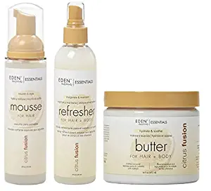 Eden Bodyworks Citrus Fusion Three Package Spray&Mousse&Hair-Butter Combo