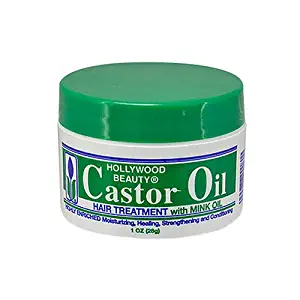 Hollywood Beauty Castor Oil Hair Treatment With Mink Oil, White , 1 Ounce