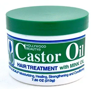 Hollywood Beauty Castor Oil with Mink Oil 7.5 oz. (3-Pack) with Free Nail File
