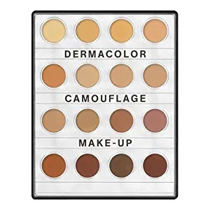 Kryolan 71006 Dermacolor Camouflage Mini palette, 16 Colors. 3 Color Variations (MEDIUM, Nr.1, Nr. 2) (Nr. 1)