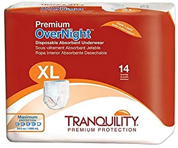 Premium Overnight Disposable Absorbent Underwear Quantity: X-Large - Casepack of 4