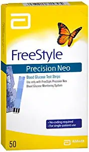 FreeStyle Precision Neo Blood Glucose Test Strips - 50 ct, Pack of 2