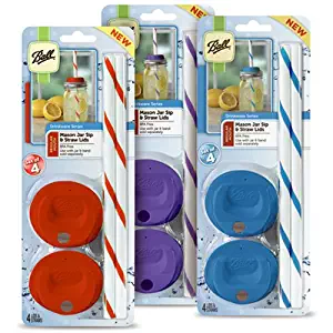 Darice Party Supplies 4PK Ball Wide Straw Lid, Pack of 1, Assorted