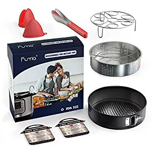 Funria Instant Pot Accessories Set, 8 Pieces Multitasking Accessories Kit Compatible with Instant Pot 5, 6, 8Qt and Other Pressure Cookers