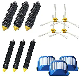 ANBOO Replacement Parts Kit Including Bristle & Flexible Beater Brush & Armed-3 Side Brush & Filters for iRobot Roomba 600 Series 614 620 630 650 655 660 665 690 Vacuum Cleaner Accessory