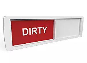 Dishwasher Magnet CLEAN DIRTY Indicator Sign w/Non-Scratch Magnetic Backing Saves Your Sanity | Dish Cleaning Aid Ensures You Never Mix Clean & Dirty Dishes Again | Noosa Life (White)
