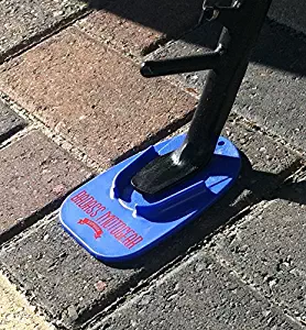 Badass Moto Gear Motorcycle Kickstand Pad, Blue, Rugged, Durable, Made in the USA, Several Colors, Helps You Park Your Bike on Hot Pavement, Grass, Soft Ground, Rest Your Kick Stand on It Like Coaster