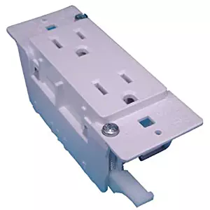 UNITED STATES HDW E-120C Duplex Receptacle, 1-9/16 x 4-1/4"