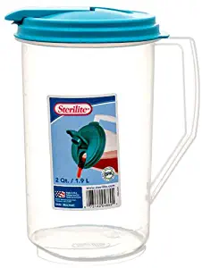 STERILITE 04860906 Beverage Pitcher, Round, BPA-Free Plastic, 2-Qts. - Quantity 6