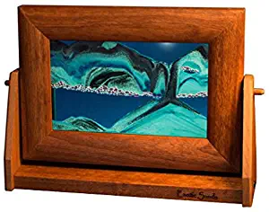 Exotic Sands Most Popular USA Sand Picture - 7x9 inch Alder Frame, Ocean Blue (Ocean Blue, Small) Hourglass - Sand Timer - Office Toy - Office Playground