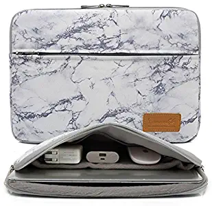 Canvaslife Marble Pattern 360 Degree Protective 13 inch Canvas Laptop Sleeve with Pocket 13 inch 13.3 inch Laptop case 13 case 13 Sleeve