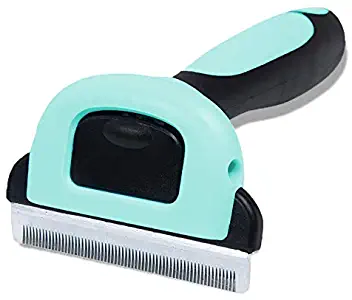 SunGrow Deshedding Brush, Vet Approved Grooming Tool, Stainless Steel Blades, 3-Minutes to Groom, Proven to Reduce Hair Shedding