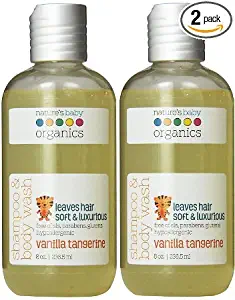 Nature's Baby Organics Shampoo & Body Wash, Vanilla Tangerine, Cruelty Free, Gentle on Skin, 2 pack of 8 oz