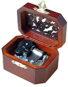 WESTONETEK Vintage Wood Carved Mechanism Musical Box Wind Up Music Box Gift for Christmas/Birthday/Valentine's Day, Melody Castle in The Sky