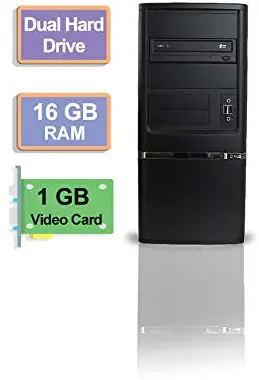 REFURBANANA DQ77 Designer Class Tower Desktop PC Computer - Intel Core i5 3.2GHz - 16GB DDR3 RAM - 240GB SSD fast hard drive + 2TB SATA Hard Drive - 1GB Graphics Card - Windows 10 pro 64 bit (Renewed)