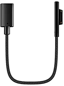USB-C Charging Cable Compatible for Microsoft Surface Pro 7/6/5/4/3 Surface Laptop 1/2, Black Female Connect to, 45W 15V PD Charging Works with PD Power Supply-0.2 Meters (Cable Only)