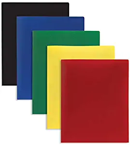 Office Depot Brand Poly 2-Pocket Portfolios, 8 1/2