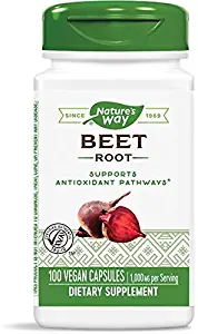 Nature's Way Beet Root 1000 mg per Serving, 100 Vegetarian Capsules, Pack of 3