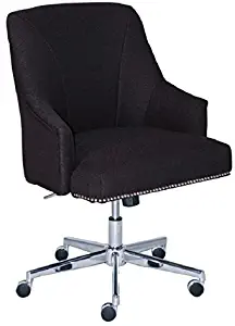 Serta Style Leighton Home Office Chair, Inviting Graphite Twill Fabric