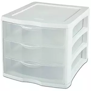 Sterilite 17918004 3 Drawer ClearView Storage Organizer