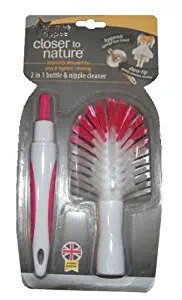 Tommee Tippee Closer to Nature 2-in-1 Bottle & Nipple Cleaner (Pink)