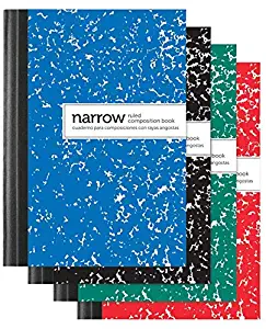 Office Depot Mini Marble Composition Books, 3 1/4in x 4 1/2in, Narrow Ruled, 80 Sheets, Assorted Colors (No Color Choice), pk of 4, 4170736