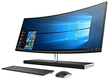 HP Envy 34-b147c 34" QHD LED Curved All-in-One Desktop - 9th Gen Intel Core i7-9700T Processor up to 4.30 GHz, 16GB 2666 MHz Memory, 256GB SSD + 2TB HDD, NVIDIA GeForce GTX 1050 4GB, Windows 10 Pro